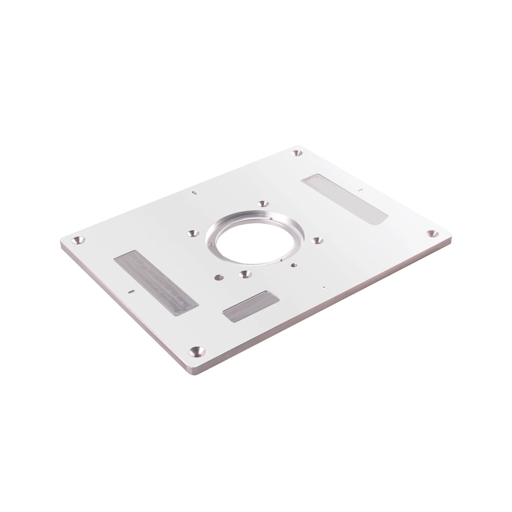Fresadora eléctrica de madera, máquina de recorte, placa abatible, mesa de fresado, placa de inserción para banco de carpintería, 300x235x10mm