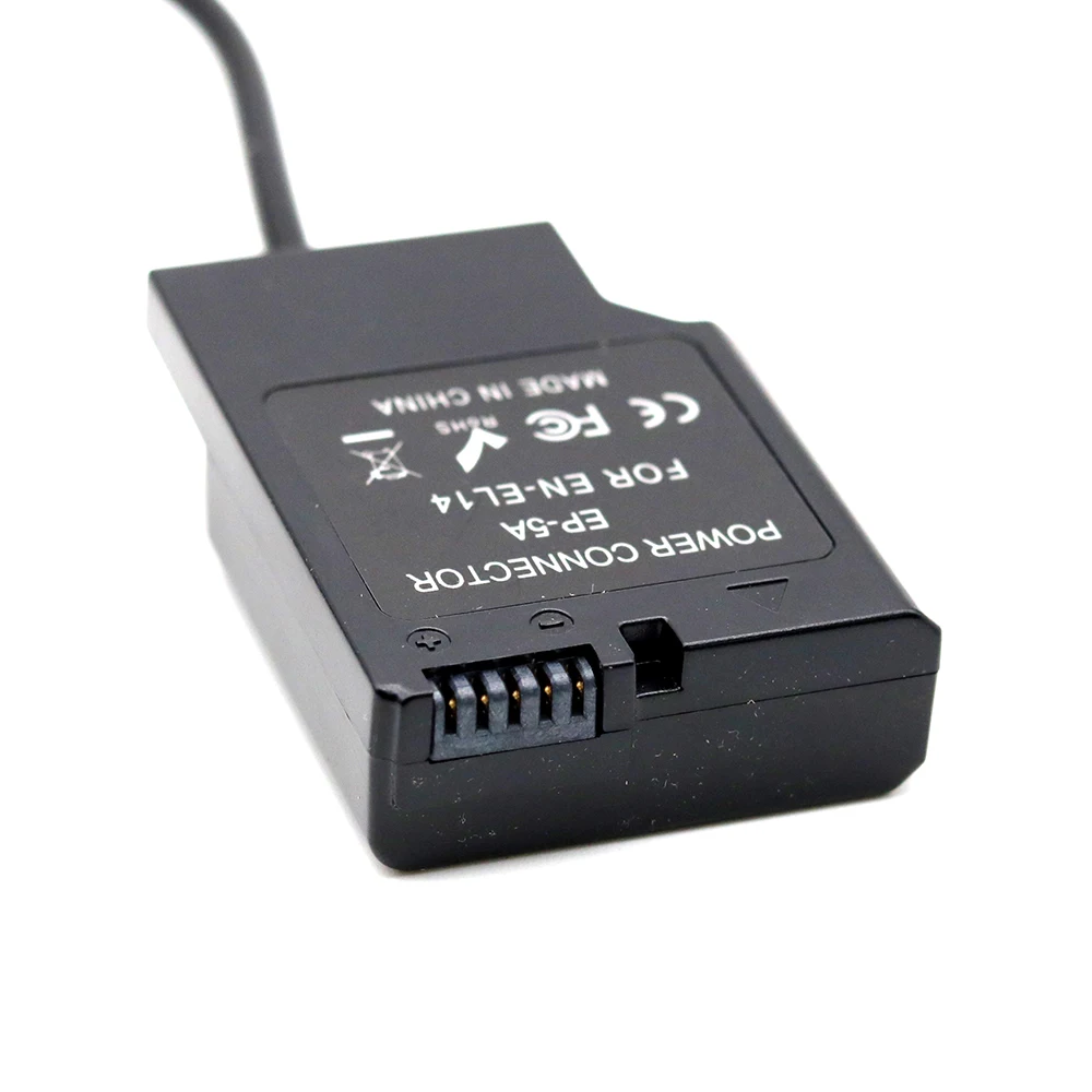Decode EN-EL14 Dummy Battery and EP-5A power Adapter Kit for D3100 D3200 D3300 D5100 D5200