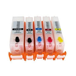 5 colors PGI-750PG CLI-751XL refillable Ink cartridge For CANON PIXMA IP7270/MG5470/MX727/MX927/MG6470 /MG5570/IX6770/MG printer