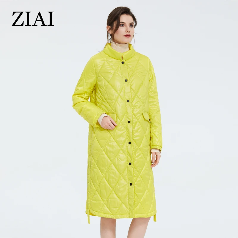 ZIAI 2022 hotsale primavera autunno donna giacca lungo caldo parka antivento sottile cotone cappotto polsini elastici ZM-7214