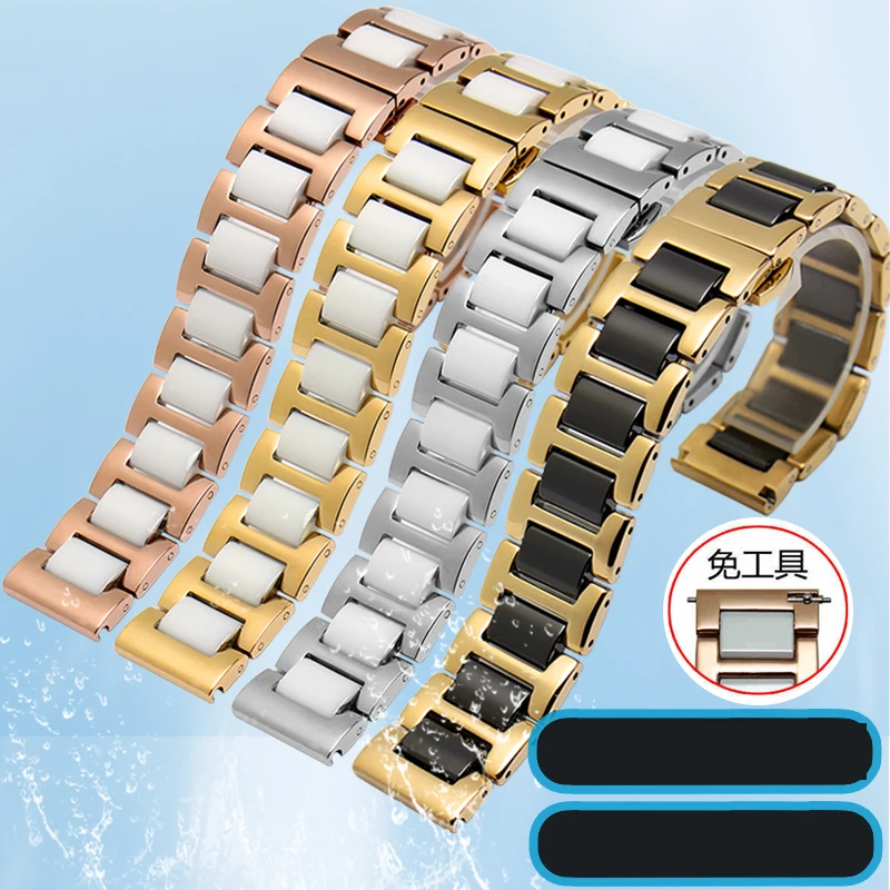 quick release high quality ceramic watchband 14 15 16 17 18 19 20 21 22mm black white watch strap for men and women bracelet