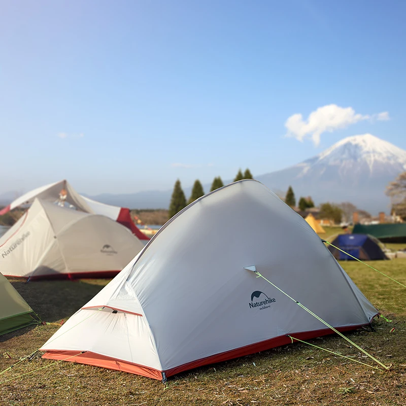 Naturehike 클라우드 업 몽가 스타 리버 2 인용 캠핑 텐트, 초경량 배낭 텐트, 하이킹 여행 텐트, 무료 매트 포함