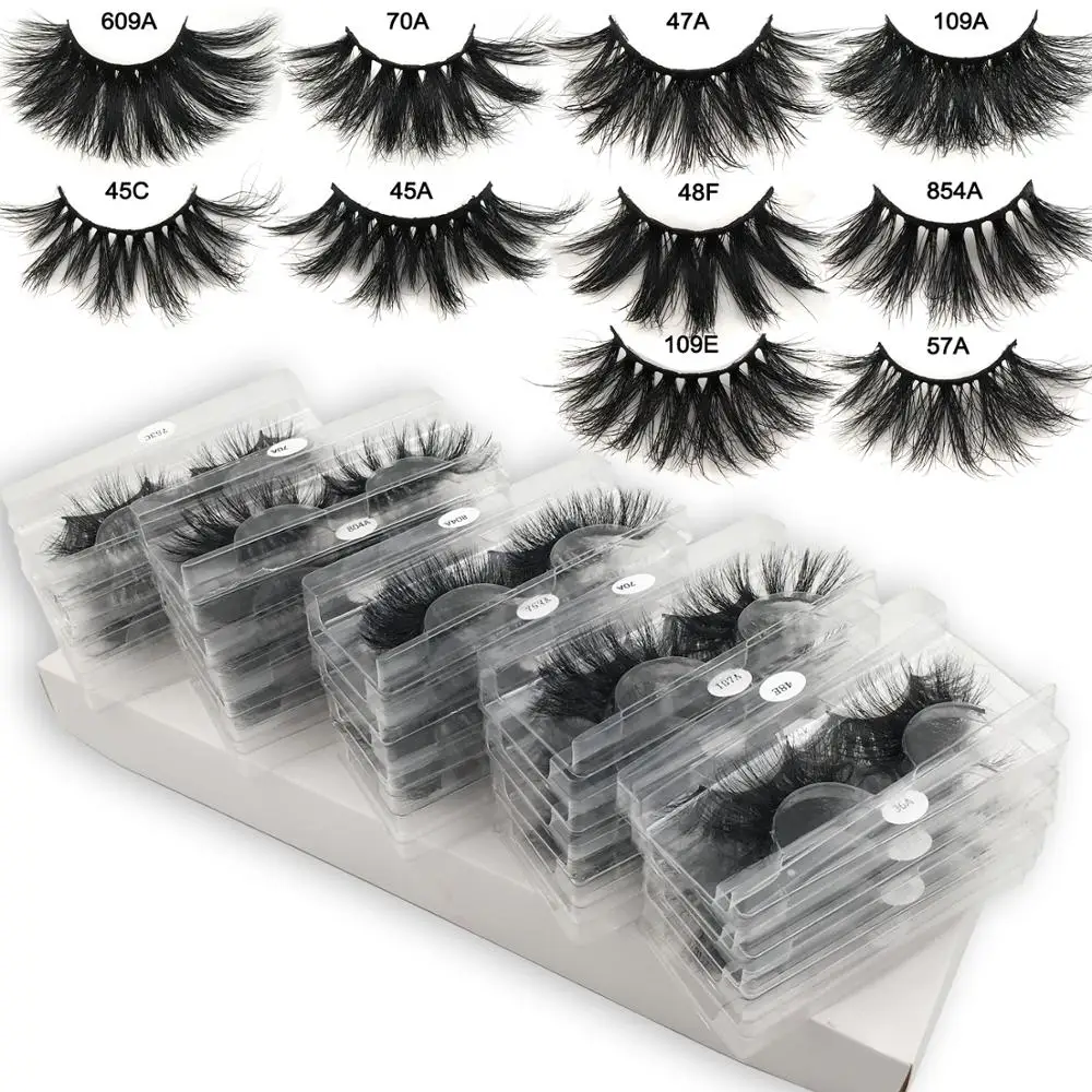 25 mm mink eyelashes Wholesale Items Soft Volume Long 3d Mink Lashes In Bluk Make Up Mink Lashes