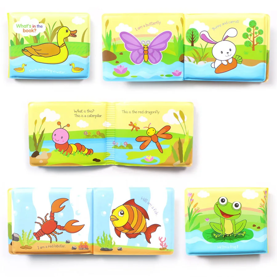 Children's portable learning bath toy floating type baby bath time waterproof bathtub book educational baby water toy