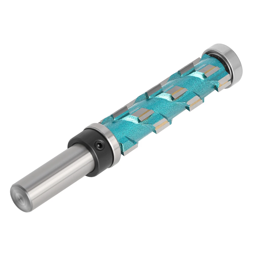 12Mm 1/2 "Shank Flush Trim คาร์ไบด์เกลียว Top แบริ่ง Cnc Router Bit การบีบอัด-ตัด End Mill bit Face เครื่องตัดไม้