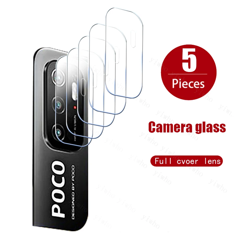 5Pcs Camera glass for Xiaomi Poco M3 Pro 5G Back Lens Screen protetor Poco M3Pro X3 Pro NFC F3 Protective glass Pocophone 3X F3