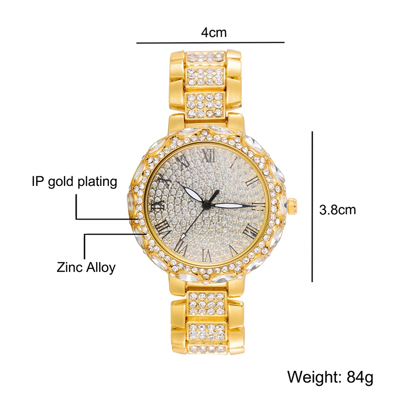 Hip Hop Iced Out Watches Luxury Quartz Wrist Watches Mens Date With Micropave CZ Alloy Watch For Women Men Jewelry