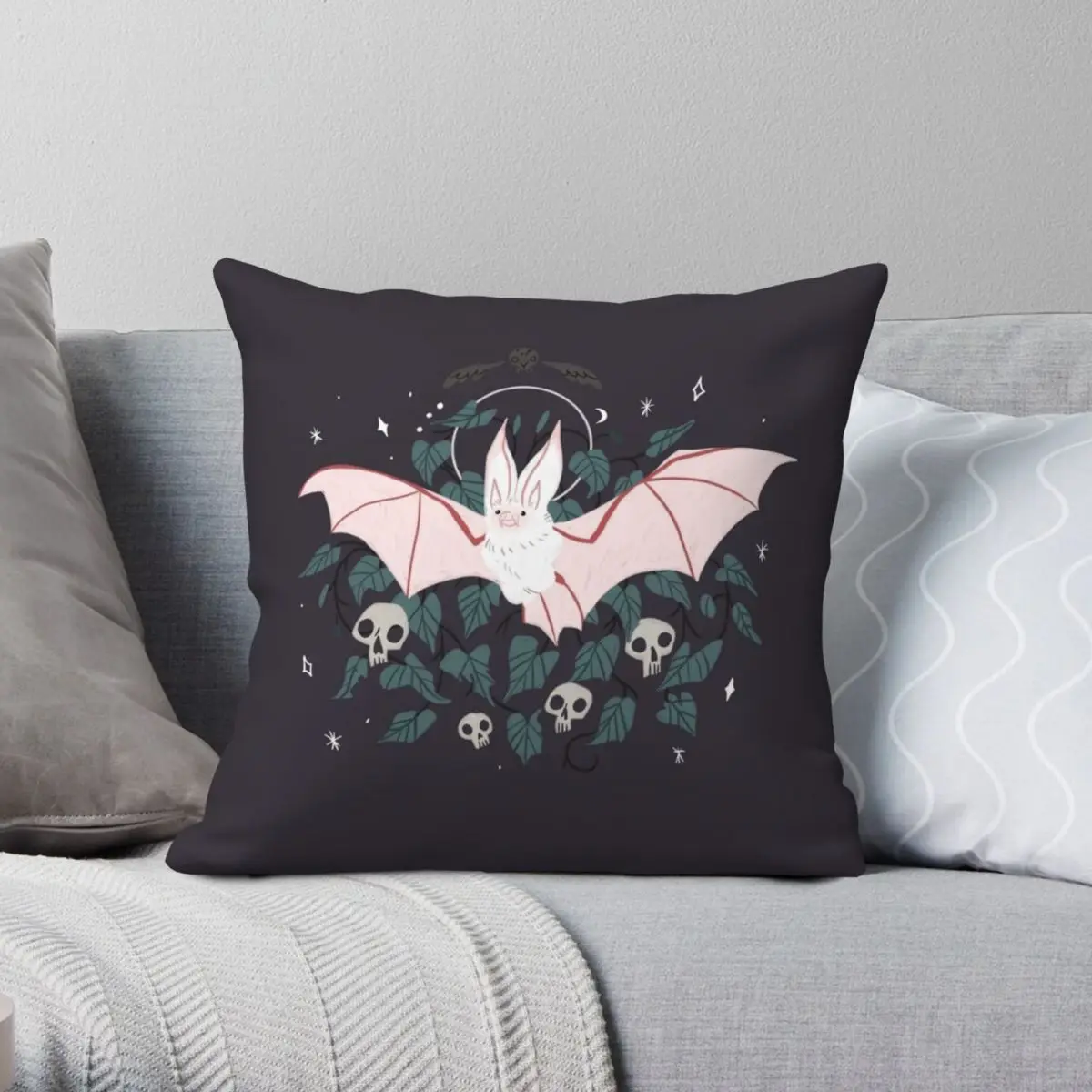 Familiar Desert Long Eared Bat Square Pillowcase Polyester Linen Velvet Creative Zip Decor Pillow Case Bed Cushion Cover 45x45