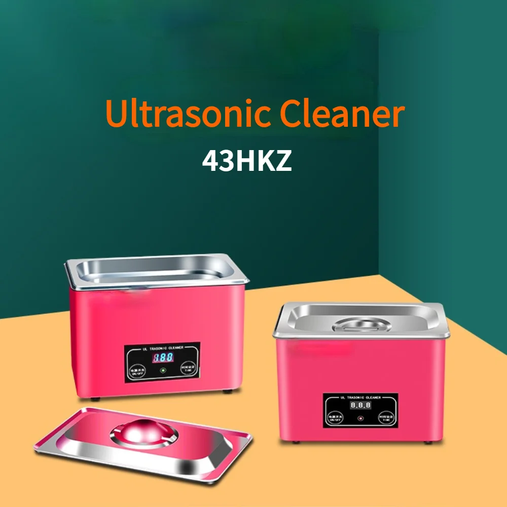 

800ML 43KHZ Home Ultrasonic Cleaner Stainless Steel Mini Jewelry Watch Makeup Glasses Brush Washer