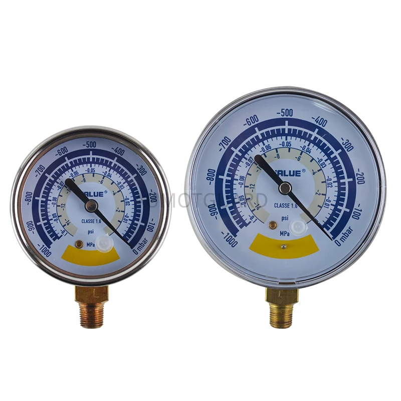 Vacuum Pump Gauge Ar Condicionado Tool Set, líquido Manifold, R22, 60mm, 80mm