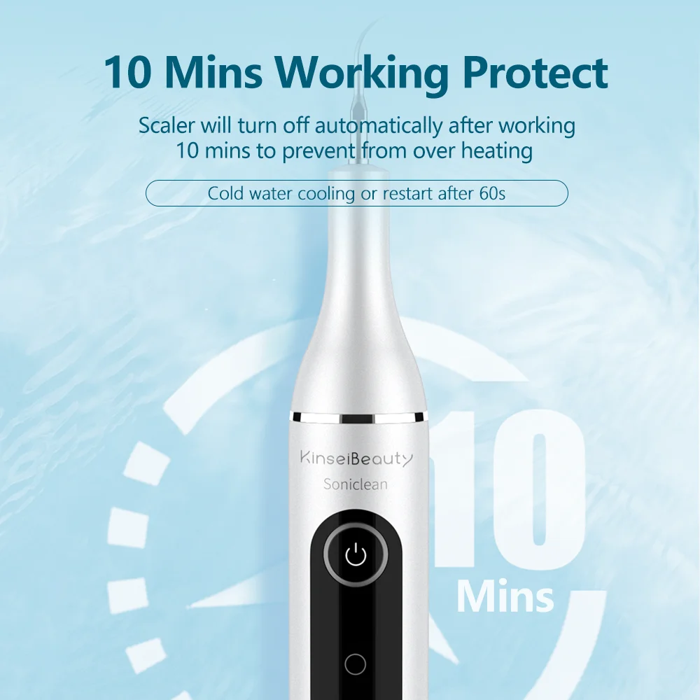 Ультразвуковой Зубной скалер KinseiBeauty, Электрический перезаряжаемый зубной клетчатый аппарат для удаления зубного налета, полости рта