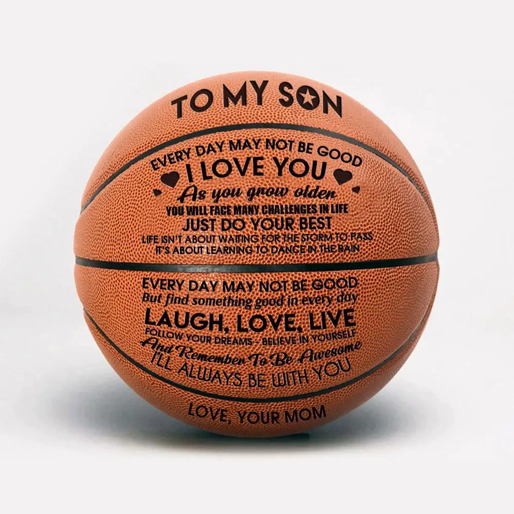 Mom to My Son You Basketball Wholesale or retail Cheap Basketball Ball Official Size7 Basketball With Net Bag+ Needle