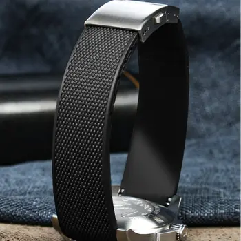 高品質矽膠氟橡膠錶帶 21mm,適用於浪琴Hydroconquest L3 Conquest運動潛水錶,黑色,全新 10 最佳銷售 水力征服 - №5