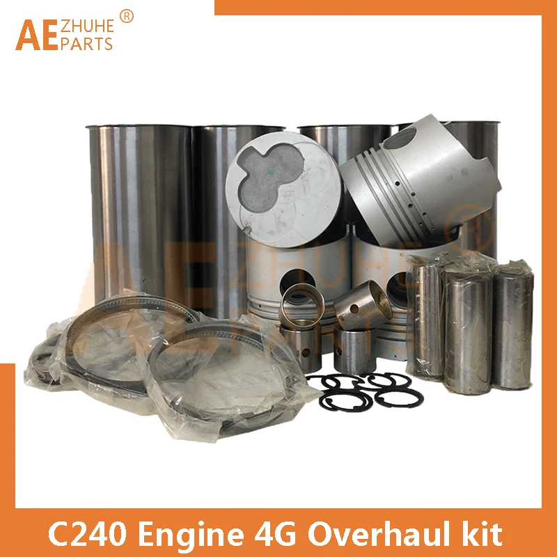 Forklift Overhaul Engine Rebuild Kits For Isuzu Diesel C240 Engine 4 Grooves Piston Include Piston Pin and Clip Repair Parts