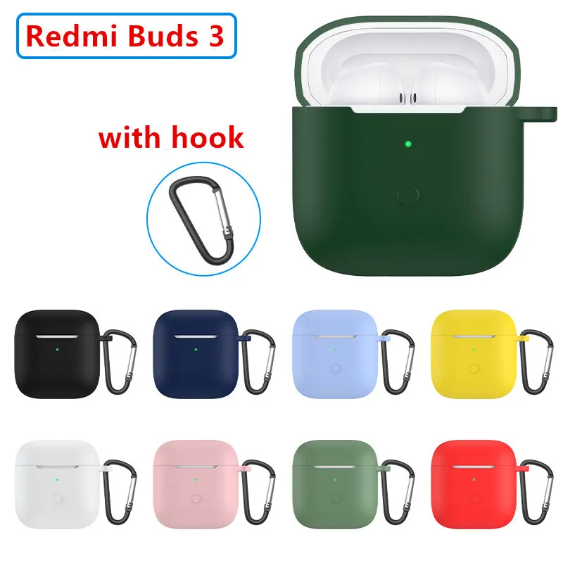 Novo caso de fone de ouvido silicone para xiaomi redmi botões 3 rotective sem fio tws capa do fone de ouvido para redmi botões 3 capa acessórios