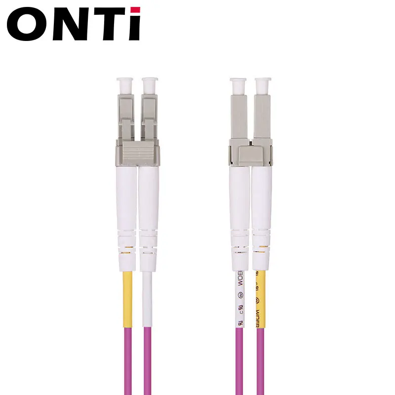 ONTi OM4 10 Gigabit Multimode Fiber Optic Patch Cord 1-100m 50/125 2.00mm 10/40/100Gbps 2 core Duplex Fiber Jumper Pigtail