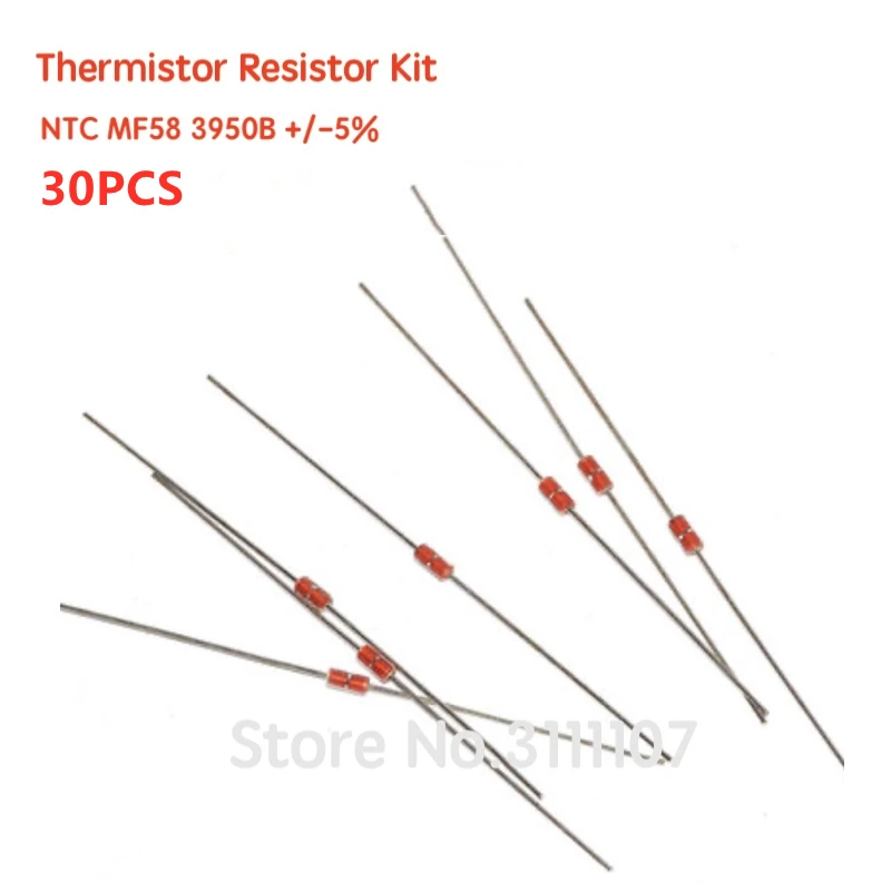 

30PCS 10K Thermal Resistor NTC MF58 3950 3950B 10K ohm 5% Thermistor Temperature Sensor NTC-MF58-103J