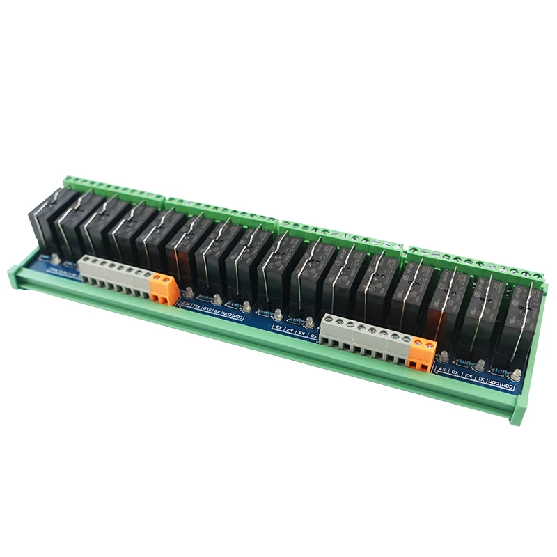 16-Channel 2NO 2NC 8 Pins 12V 24V DC JQX-115F Electromagnetic Relays Hongfa Relay Module for Industrial Automation Control