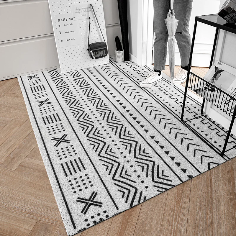 Morocco Modern Area Rugs Boho Trellis Geometric Bohemian Doormat Heavy Duty Rubber Rug Entrance Carpet Non Slip Washable Mats