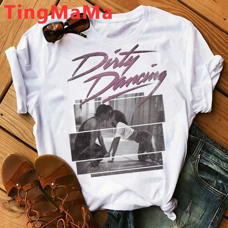 Hot Movie Dirty Dancing T Shirt Women Kawaii Cartoon  Graphic Tees Unisex Hip Hop Harajuku Anime Hip Hop T-shirt Female