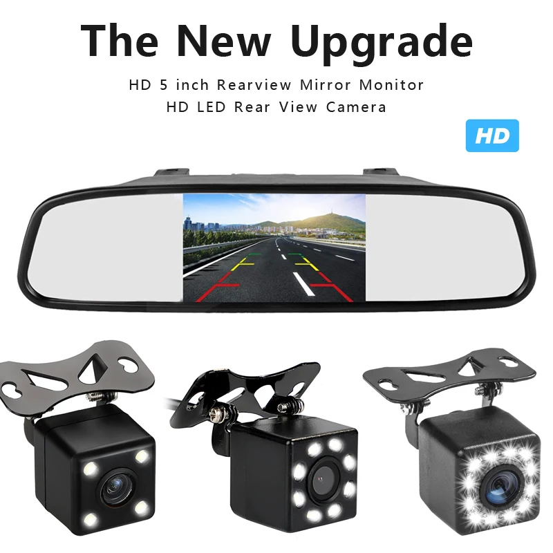 

5.0 inch 800*480 HD LCD Car Rearview Mirror Monitor Auto Parking Assistance LED Night Vision Backup Reversing Rear View Camera