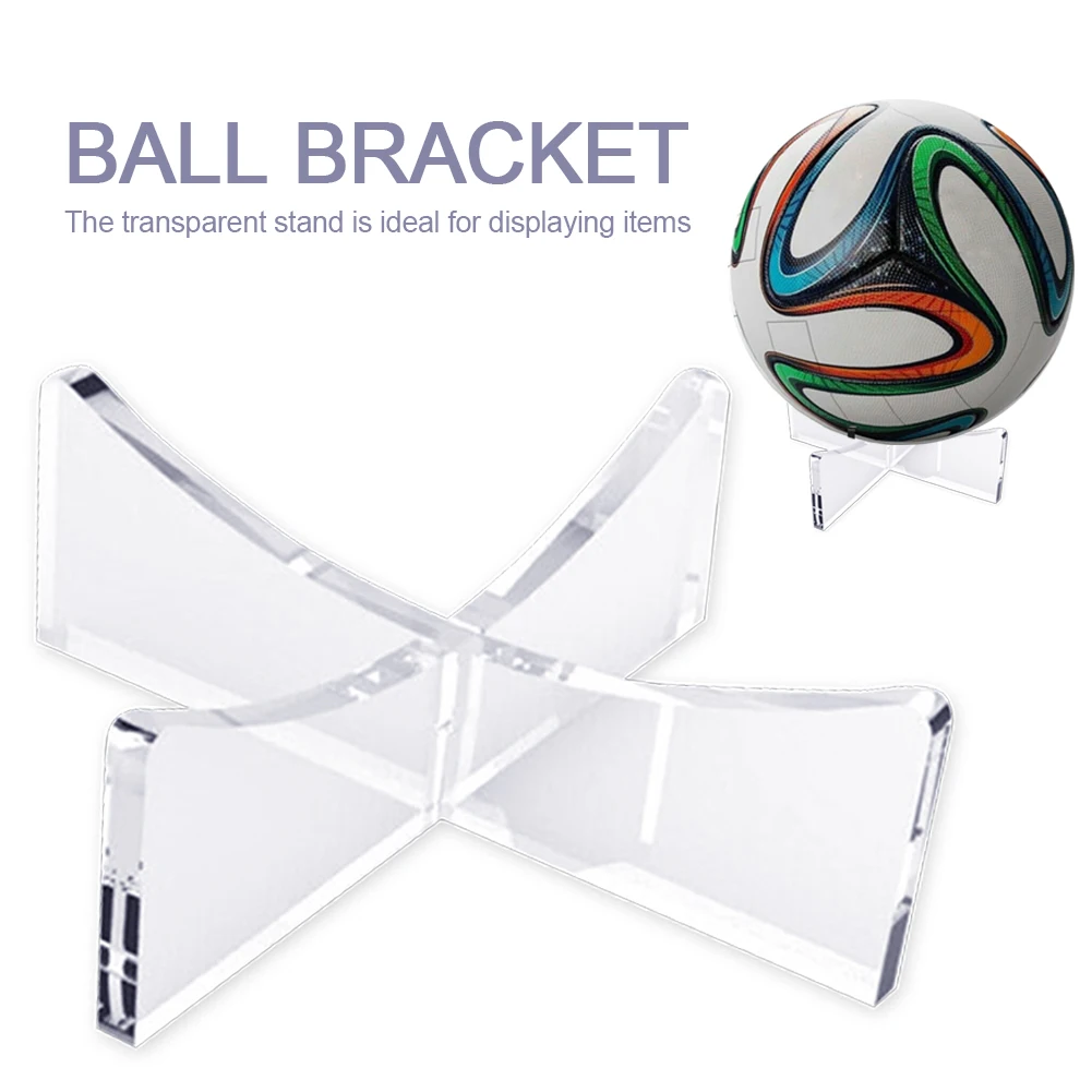 Bowling Display Stand Rugby Basketball Soccer Ball Bracket Holder Transparent Acrylic Rack Support Base for Ball Display Stand