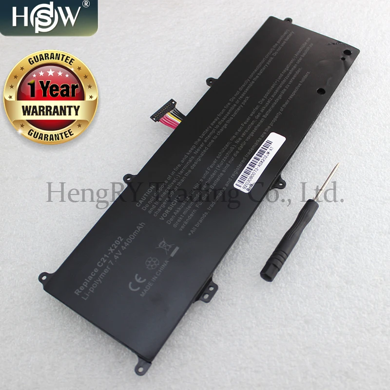 Laptop battery for ASUS C21-X202 S200E X202E X201E S200L 7.4V 4400mAh