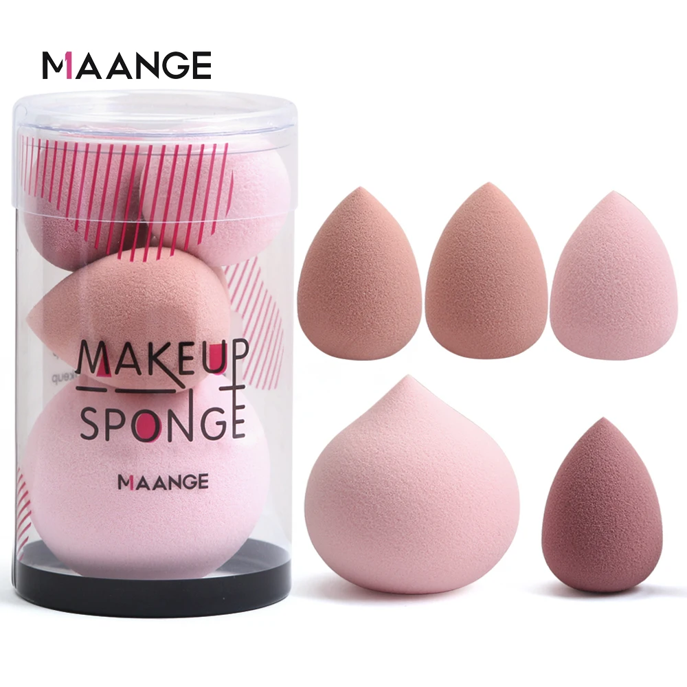 MAANGE 4/5PCS 미니 메이크업 스폰지 습식 더 커지는 BB 크림, 화장품 퍼프 파운데이션 컨실러 파우더 퍼프 뷰티 메이크업 도구