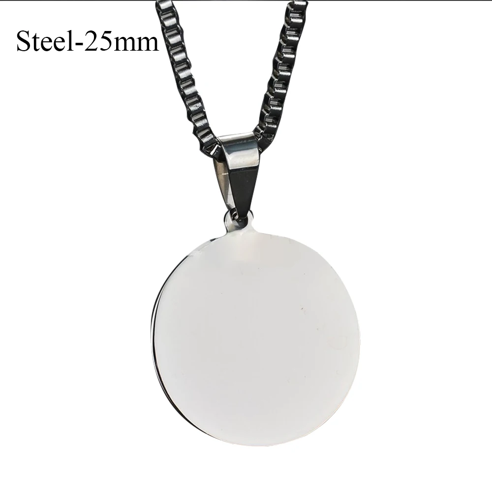 Beadsnice Steel Pendant With Picture Customised Happiness Memorial Shiny Metal Medal ID 41087