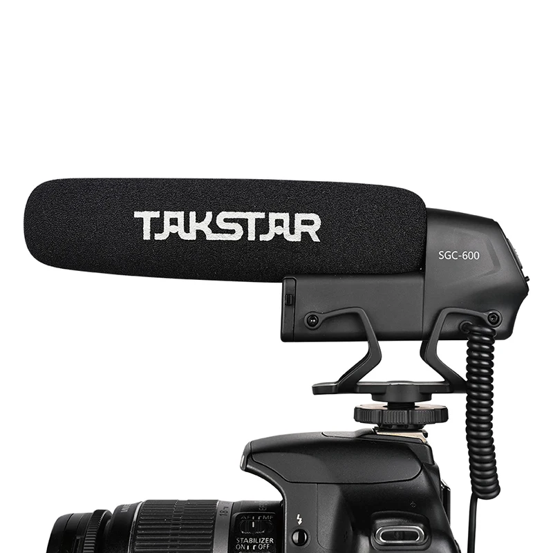 Takstar SGC-600 Shotgun Microphone Super Cardioid Mini Condenser Mic for DSLR DV Cell Phone in Photography Interview Application