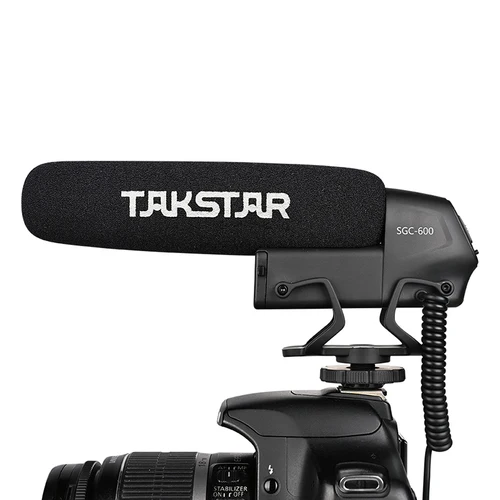 Takstar-Micrófono de escopeta de SGC-600, Mini condensador supercardioide para teléfono móvil DSLR DV, para fotografía y entrevista