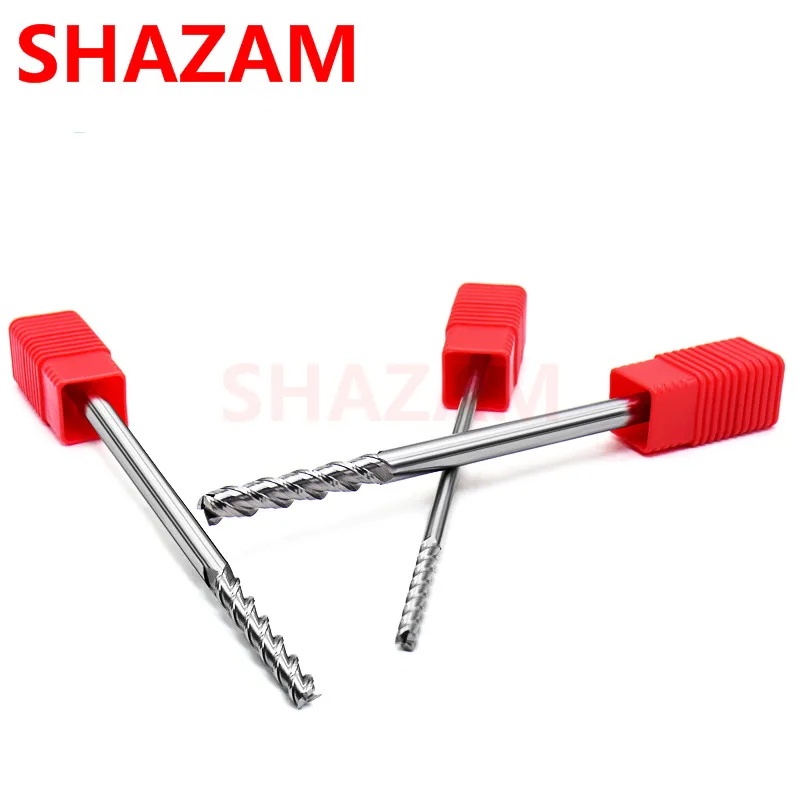 Fräsen Cutter Legierung Beschichtung Wolfram Stahl Werkzeug Hrc55 Aluminium Cnc Bearbeitungs 3 Klinge Verlängern Fräsen Cutter Woodding Cutter – Detail 2