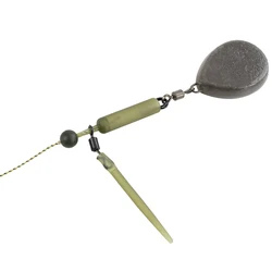 Kit accesorios pesca carpa con mangas amortiguación y clips seguridad