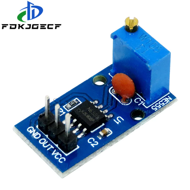 NE555 Adjustable Resistance Frequency Pulse Generator Module Single Channel Output Module 5V-12V for Arduino Smart Car