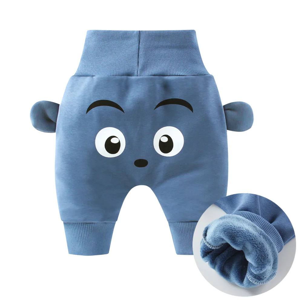 Winter Baby Cute Pants Boys Girl Cartoon High Waist Protection Belly Children Toddler Keep warm pants Newborn pants