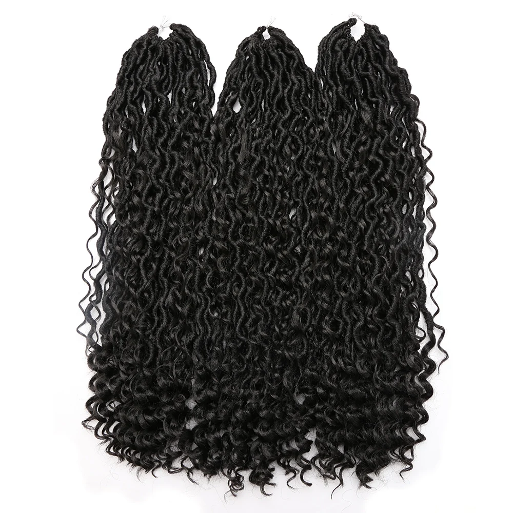 Extensiones de cabello rizado sintético para mujer, pelo de ganchillo Hippie Locs Goddess River Locs, trenzado, Passion Twist