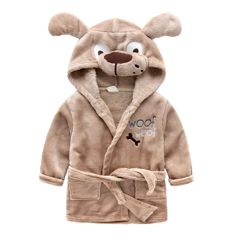 Cute Baby Bathrobes for Girls Pajamas Kids Dinosaur Hooded Beach Towel Boys Bath Robe Pajamas Baby Sleepwear Children Clothing