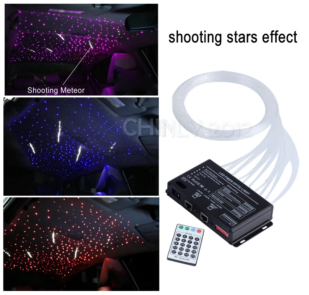 Music Control LED Fiber Optic Lights Bluetooth APP TWINKLE 10W Ceiling Lights Kit Shooting Engine Meteor Effect Christmas Lights