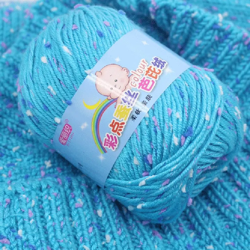 50G Milk Sweet Soft Cotton Baby Knitting Wool thread for crocheting of cotton wool crochet needles yarns and wools so weave