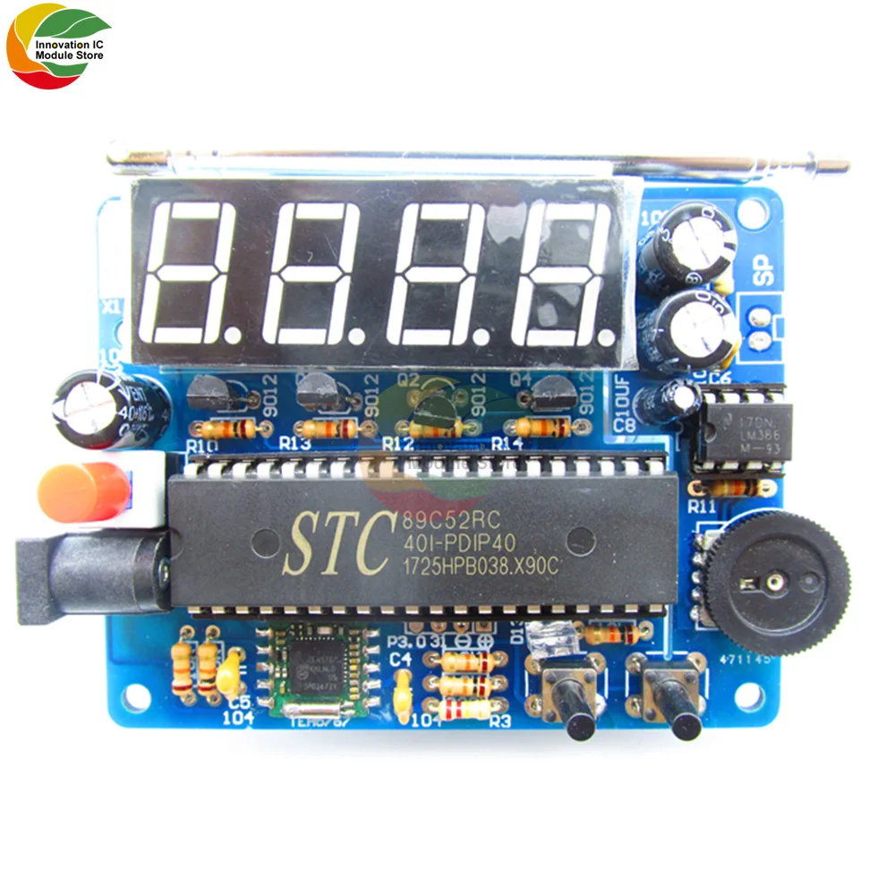 New TEA5767 FM Radio DIY Kit 87MHz-108MHz Mini FM Radio Receiver DC 5V Power Digital Display 5W 8ohm Speaker Antenna FM Radio