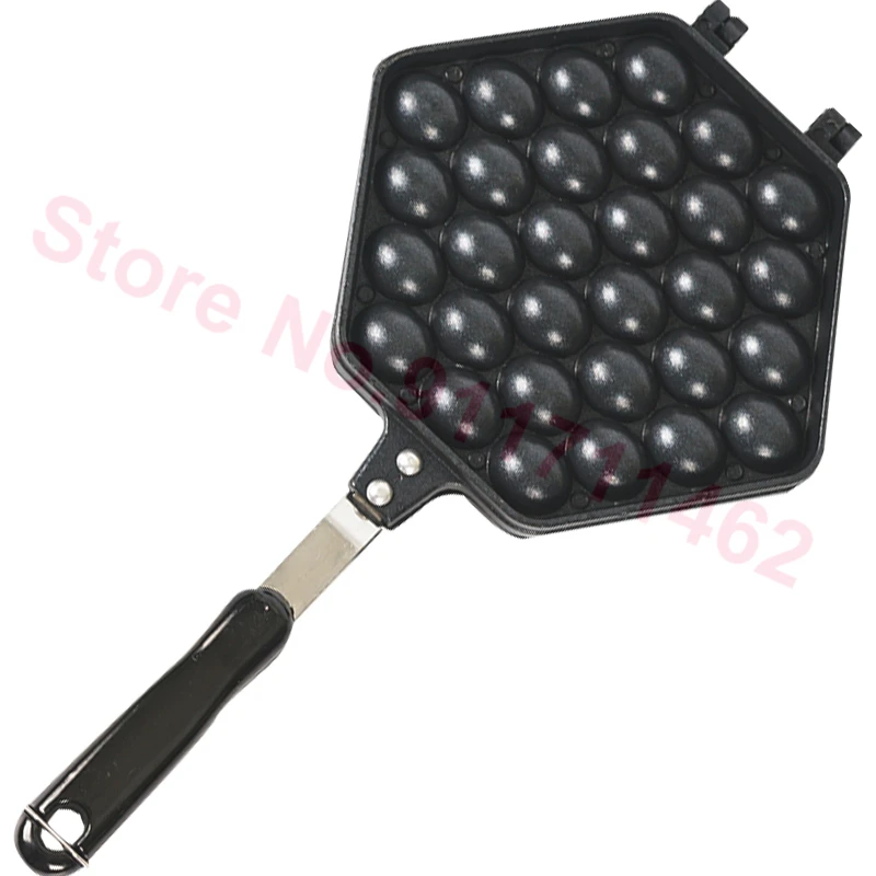 Bubble Waffle Maker Pan Crispy Eggettes Omelet Mold Eggs Waffle Cake Baking Pan Iron Parts Muffin Non-Stick Plate images - 6