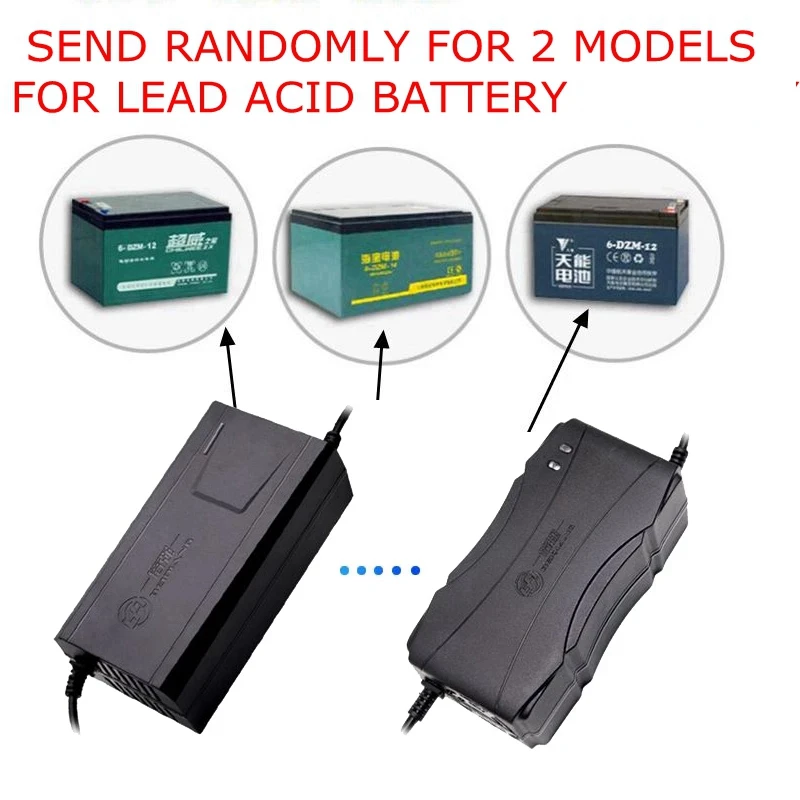 48V/60V/72V 2.8A Smart Lead Acid Battery Charger EU Plug AC 220V For AGM VRLA Gel Dry Wet Accumulator 20AH 14AH 12AH