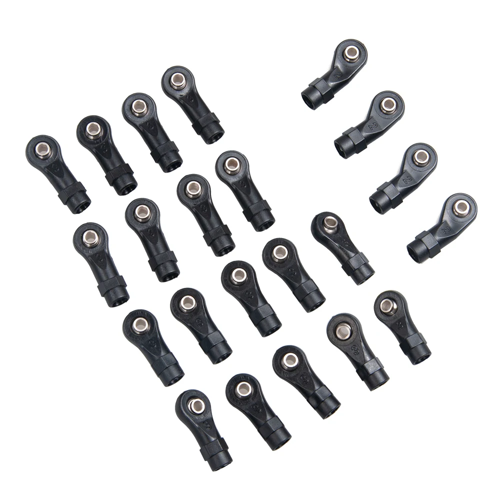 AXSPEED 22PCS Plastic Rod Ends Link Balls Ball Head Buckle Linkage Pull Rod for 1/10 Axial SCX10 TRX4 TRX6 RC Crawler Car Parts