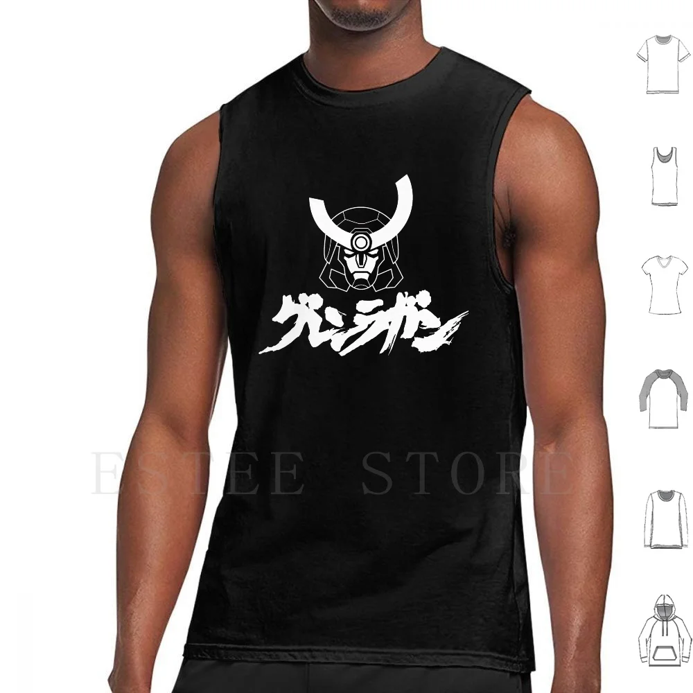 Gurren Lagann Tank Tops Vest Sleeveless Gurren Lagann Tengen Toppa Gurren Lagann Anime Robot Mecha