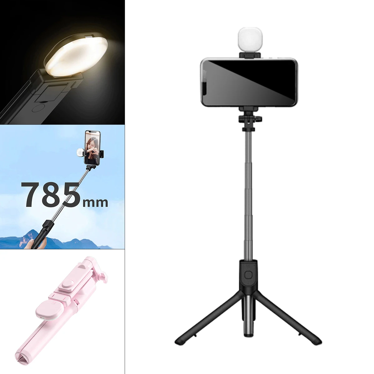 

Fill Light Live Selfie Stick Multifunction Live Tripod Remote Control for Smart Phone for Live Outdoors/Take Photos