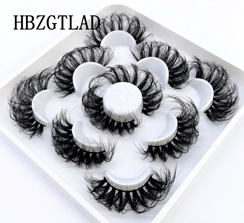 HBZGTLAD 5 Pairs natural false eyelashes fake lashes long makeup 3d mink lashes eyelash extension mink eyelashes for beauty