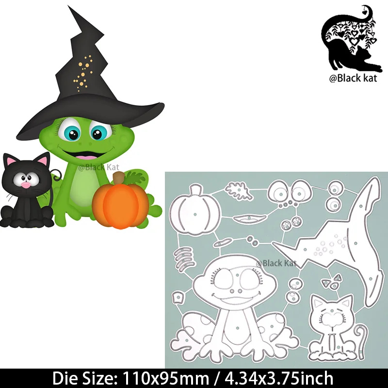 Halloween Spider Grave Magic Frog Metal Cutting Dies Trick or Treat Tomb Witch Animals Dies DIY Scrapbook Gift Card Craft