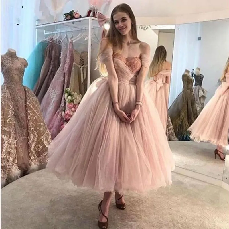 Pastell rosa Abend Abendkleider Robe de Soiree Spitze Glitter Perlen Ballkleid Abendkleid knöchel langen Schatz