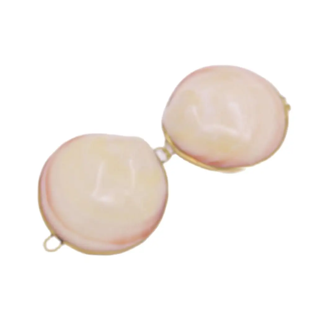 1 PCS 65mm-75mm Natural White Pink Mother of Pearl Smooth Clam Shell Box Jewelry Packaging