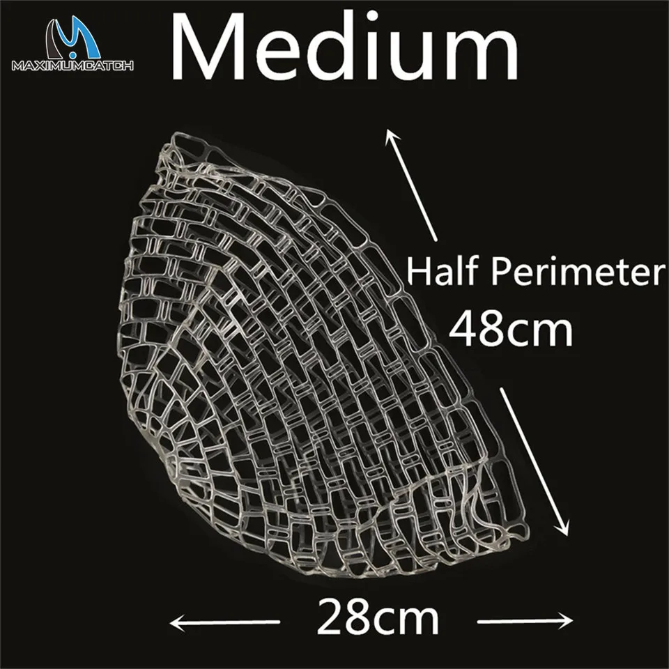 Maximumcatch Rubber Net Half Perimeter 48/58cm Replaceable Fishing Net For Fishing Landing Net